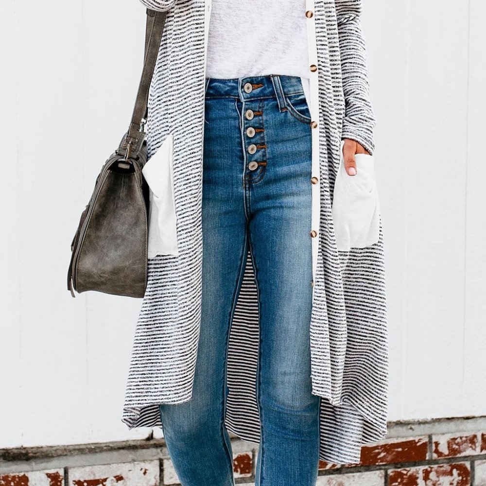 Boho Patchwork Cardigan With Pockets - image 4